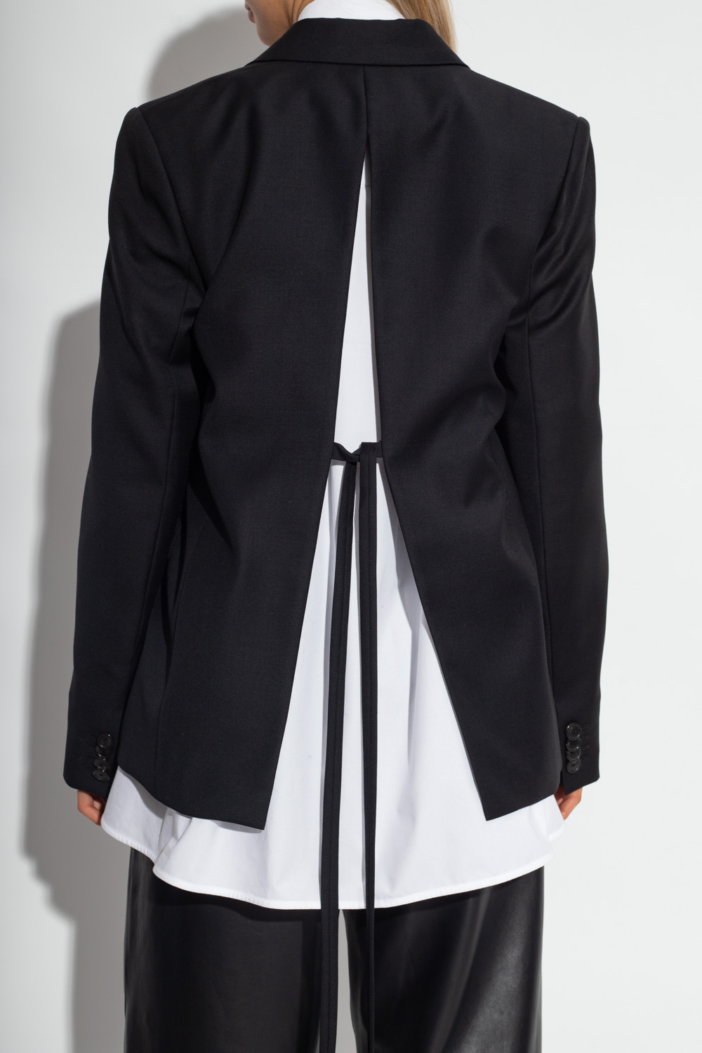 【送料&関税込】Loewe MA¨lange Twill Blazer Black Blazer with split back loewe wrap - loewe wrap anagram